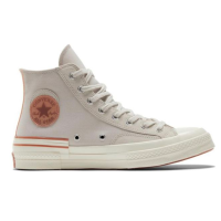 Кеды Converse Chuck Taylor 70 бежевые высокие с оранжевым лого