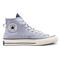 Кеды Converse Chuck 70 Crafted Stripe голубые высокие в полоску