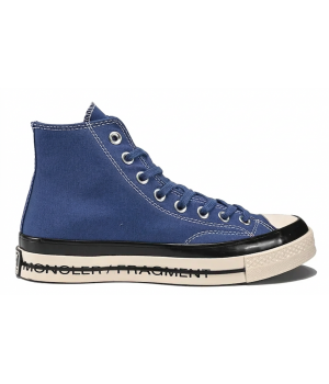 Кеды Fragment Design x Moncler x Converse Chuck 70 High Insignia Blue