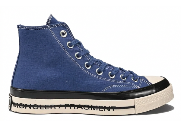 Кеды Fragment Design x Moncler x Converse Chuck 70 High Insignia Blue