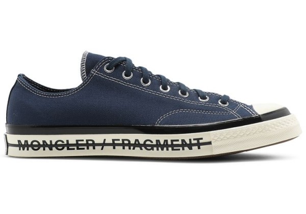 Кеды Fragment Design x Moncler x Converse Chuck 70 Low Insignia Blue