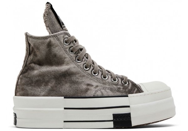 Кеды Converse Rick Owens x Drkshdw DBL Drkstar Chuck 70 High Washed Canvas Pack Concrete