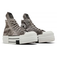 Кеды Converse Rick Owens x Drkshdw DBL Drkstar Chuck 70 High Washed Canvas Pack Concrete