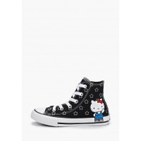 Converse All Star Hello Kitty черные высокие детские 