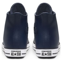 Кеды Converse кожаные темно-синие высокие